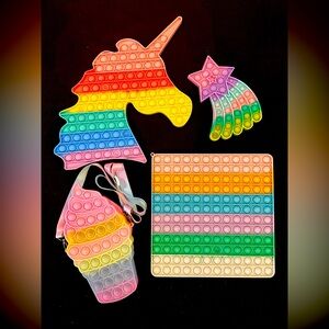 Rainbow Pop It Fidget Toy Set